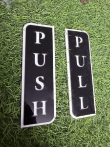 Black & White Push or Pull Acrylic Set