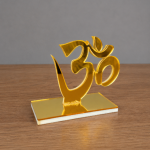 Om Gold Acrylic Table Stand