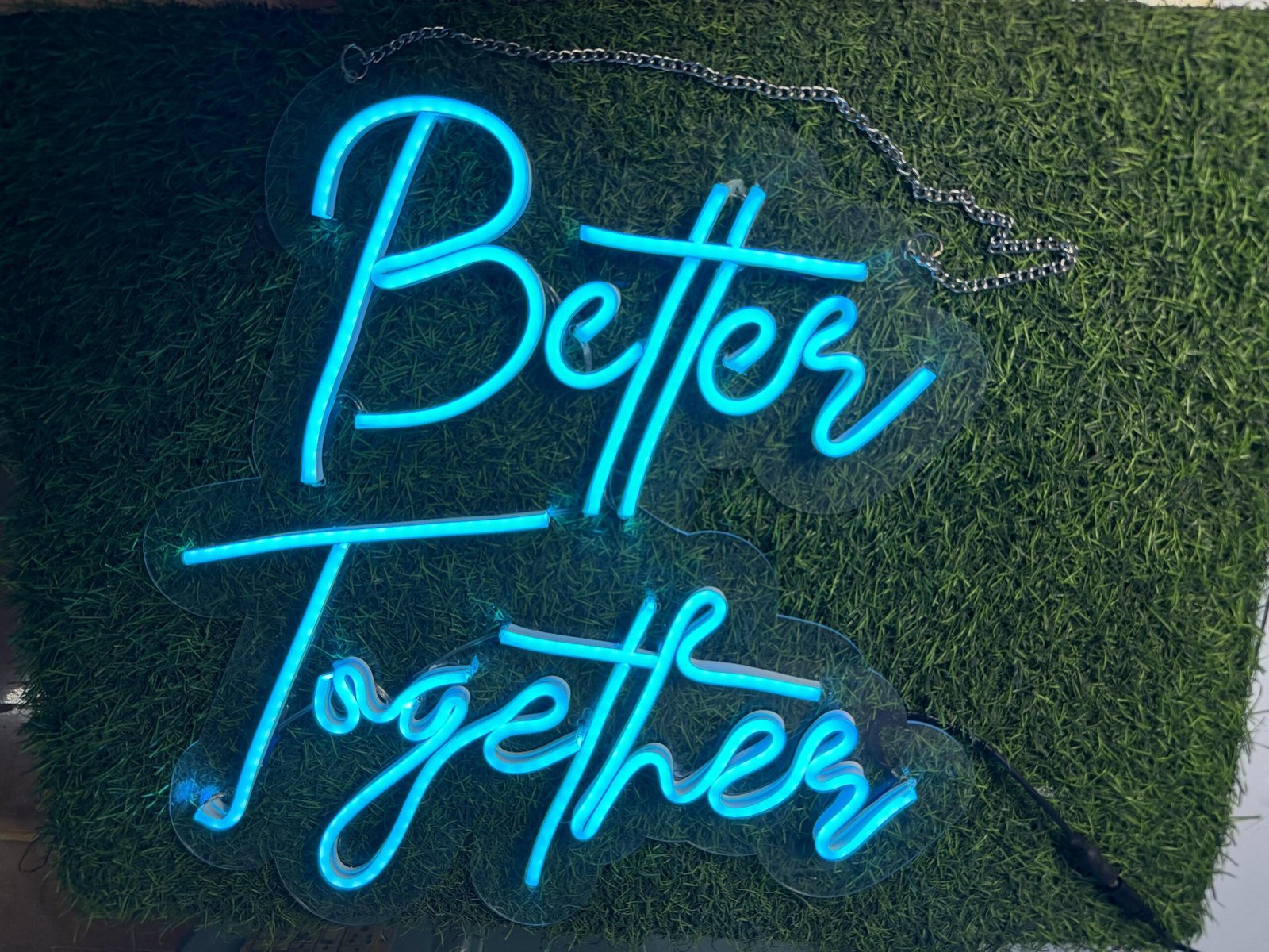 Neon Sign -Better Together 18 x 18(light Blue)