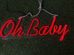 Neon Sign - Oh Baby 18 x 6(Red)