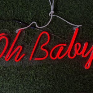 Neon Sign - Oh Baby 18 x 6(Red)