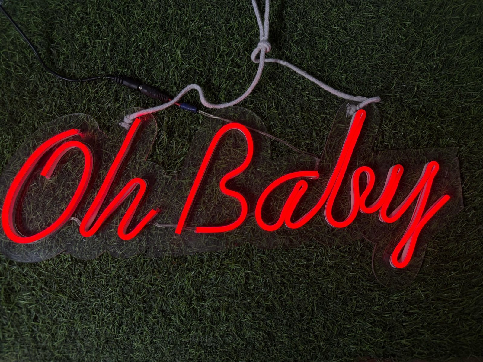 Neon Sign - Oh Baby 18 x 6(Red)
