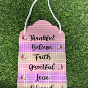 Thankful Believe Faith Grateful Love Blessed Wall Hanging